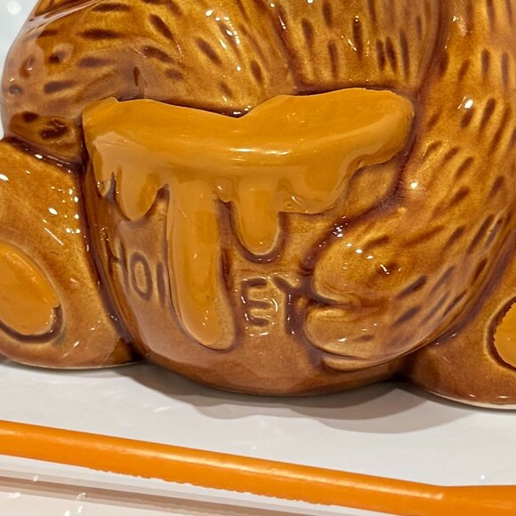 Vintage Teddy Bear Honey Pot Made in Taiwan - Picture 9 of 15